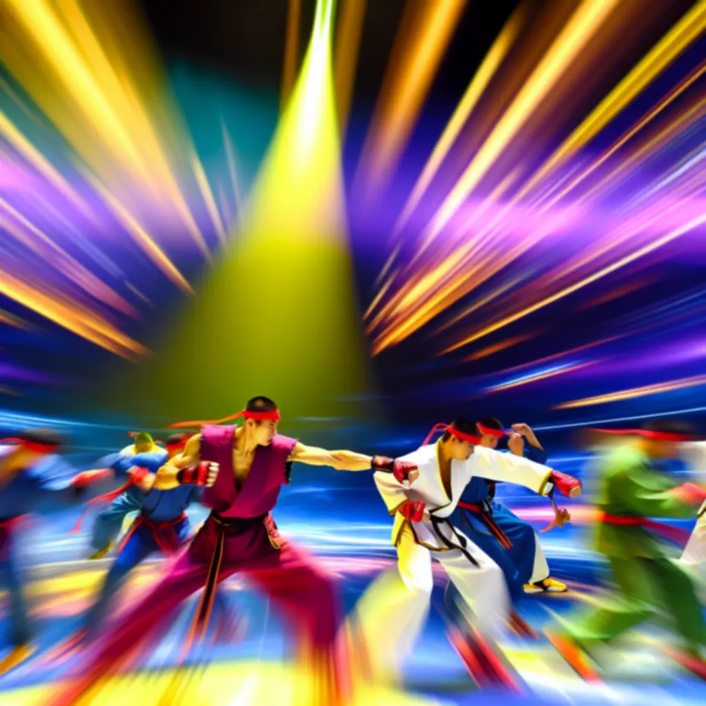 Bohaterowie Shadow Fight Arena w dynamicznej walce na arenie