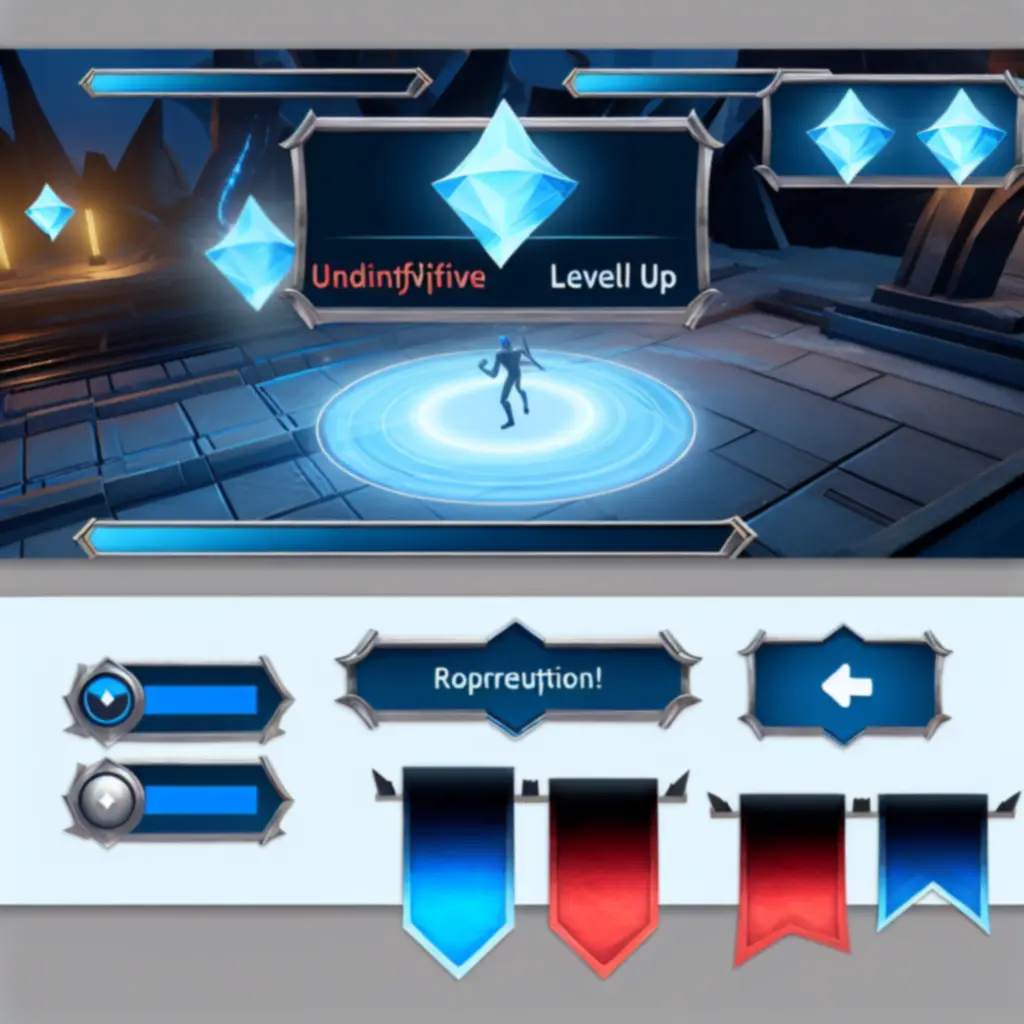 Panel awansu poziomu konta gracza w Shadow Fight Arena