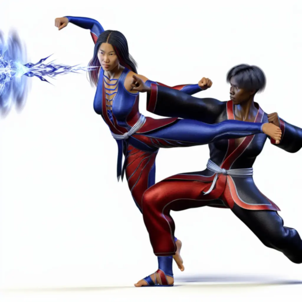 Grafika przedstawiająca synergię między umiejętnościami a stylami walki w Shadow Fight Arena.